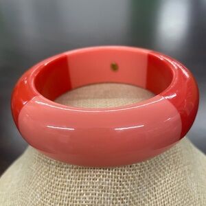 NWOT Kenneth Jay Lane Orange Resin Enamel Bangle Bracelet